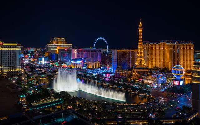 A view of the Las Vegas, NV skyline