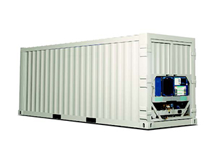 A refrigerated portable storage container