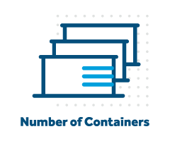 Number of containers icon