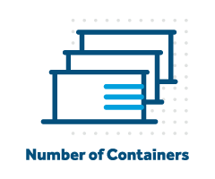 Number of containers icon