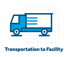 Transport to facility icon