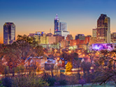 A view of the Raleigh, NC skyline