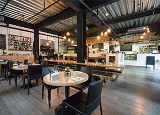 An empty restaurant interior