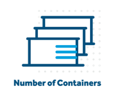 Number of containers icon