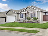 Exterior view of a nice home in a neighborhood