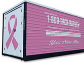 Breast cancer awareness personalized pink portable storage container